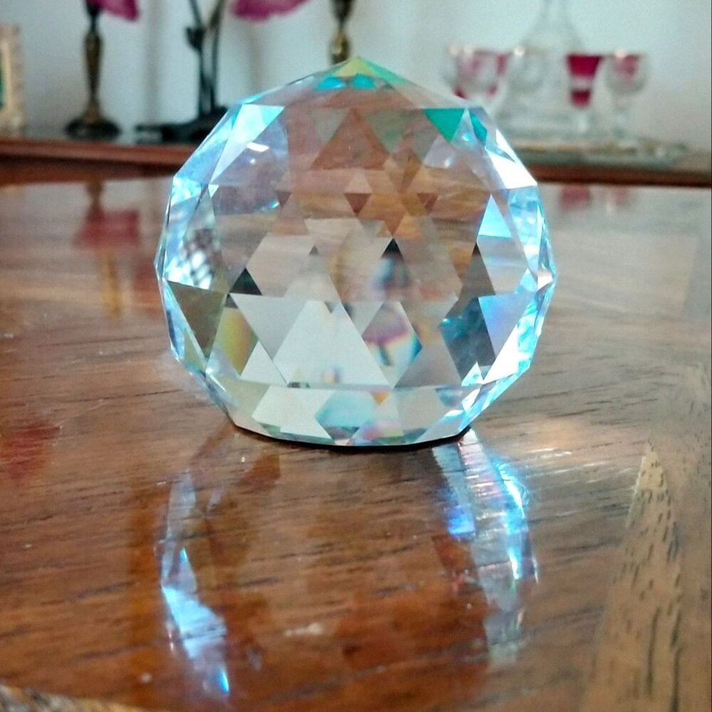 SWAROVSKI Round Ball 70mm Paperweight, Vitrail Large